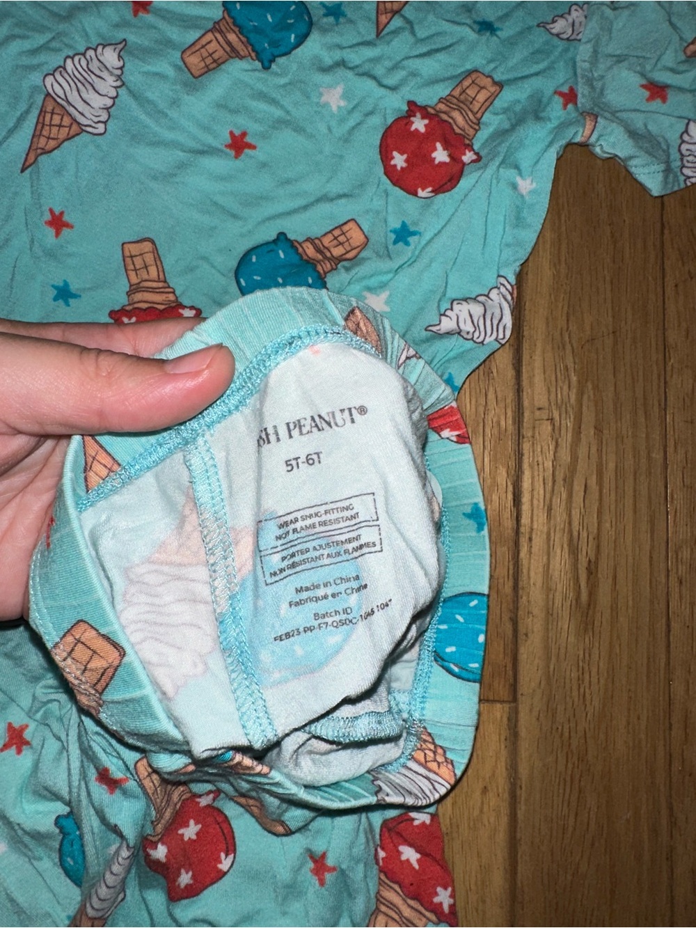 Kid’s Unisex Posh Peanut pajama set short sleeve - Picture 2 of 3